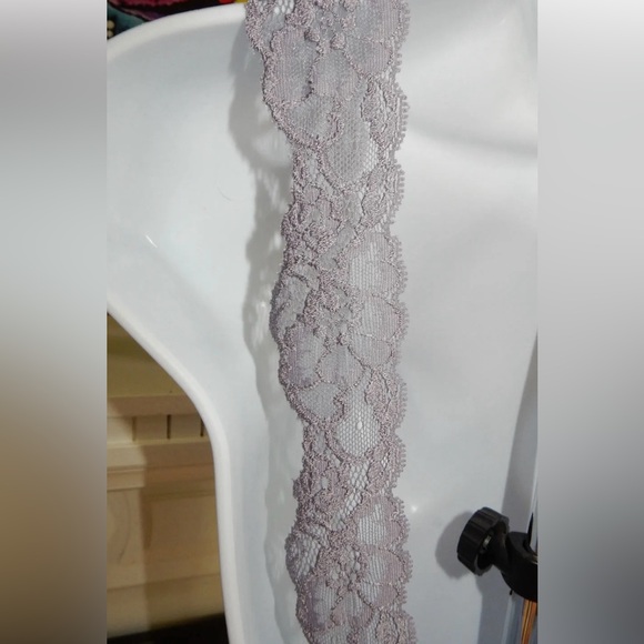 Intimately Free People purple ribbed tank w/ lace straps and LOW back LG - Picture 4 of 5